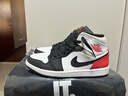 耐克（NIKE）Air Jordan 1 Mid AJ1黑白紅拼接 小Union 籃球鞋 852542-100 44 曬單實(shí)拍圖
