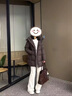 坦博爾秋冬季新款羽絨服女款中長(cháng)款加厚保暖可脫卸帽防風(fēng)女士外套面包服 黑色 M (165) 建議體重110斤-120斤 曬單實(shí)拍圖