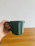 九土手工粗陶咖啡杯復古馬克杯日式簡(jiǎn)約藝術(shù)杯子家用下午茶手沖咖啡杯 孔雀綠 曬單實(shí)拍圖