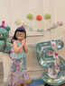 G.DUCKKIDS童裝女童裙子夏季2024新款兒童美人魚(yú)公主裙亮片時(shí)髦生日禮服裙 紫色 100 適合90-100cm年齡3-4歲 曬單實(shí)拍圖