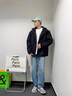 JEEP SPIRIT冬季加厚羽絨服男短款秋冬加肥加大碼胖子男士加絨工裝外套潮 YR66黑色 M 適合100-120斤 曬單實拍圖
