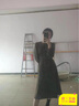 clotho Rennie連衣裙女2025春秋新款修身顯瘦氣質(zhì)百褶韓版打底百搭中長(zhǎng)款裙子 咖色 XL 曬單實(shí)拍圖