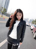 北杳真皮皮衣女小個(gè)子夾克加絨加厚機車(chē)小毛領(lǐng)顯瘦短款春秋薄款顯瘦 黑色薄款無(wú)毛領(lǐng) L[建議93-103斤] 曬單實(shí)拍圖