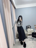 蠻丂毛呢百褶半身裙女2025新款秋冬傘裙中長款小個子高腰a字半裙百折 毛呢半身裙深灰色S 曬單實拍圖