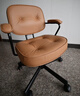 宜家（IKEA）阿勒夫耶正品人體工學(xué)椅辦公椅真皮電腦椅商務(wù)老板椅家用休閑椅 金棕色(真皮) 曬單實(shí)拍圖