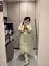 苒祺祺孕婦外套秋冬2025新款長(cháng)款孕晚期媽媽棉服寬松遮肚子棉襖冬季加厚 米白色 L 曬單實(shí)拍圖