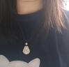 Tsful天然和田玉項鏈女士佛公吊墜本命年紀念日生日禮物送女友老婆禮物 【和田玉彌勒佛】項鏈 曬單實拍圖