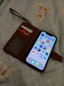 多蘭德蘋(píng)果13手機殼iPhone13Pro真皮保護套13ProMax翻蓋皮套13mini全包防摔插卡 蘋(píng)果 13 （6.1英寸）棕色 曬單實(shí)拍圖