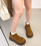 特價(jià)厚底勃肯鞋女英倫風(fēng)馬丁靴2025新款秋冬加絨雪地靴保暖短靴 焦糖色 單層 有運費險跟高5厘米 37 (235mm) 標準碼 曬單實(shí)拍圖