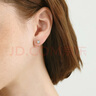 周生生Daily Luxe鉆石耳釘18K彩金小氣泡耳環(huán)單邊93704E定價(jià) 曬單實(shí)拍圖