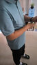 柒牌（SEVEN）polo衫短袖男士夏季新款冰涼感5A抗菌商務(wù)休閑翻領(lǐng)半袖t體T恤衣服 灰藍【瞬間涼感】126T70420 2XL 185/100A【150-170斤】 曬單實拍圖