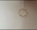 周六福（ZLF）黄金戒指女足金创意波纹素圈戒指车花细圈个性指环 计价 10号 - 0.6g 实拍图