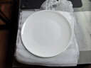瓷俠客骨瓷西餐餐盤(pán)淺盤(pán)純白家用碟子陶瓷酒店擺臺餐具意面大盤(pán)子月光盤(pán) 7英寸甜品盤(pán)(10個(gè)裝) 18.1cm 曬單實(shí)拍圖