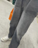 FOG SKY 牛仔裤男士夏季潮牌高街直筒裤子男美式复古宽松阔腿休闲裤 SS-506黑灰 2XL(建议150-170斤) 实拍图