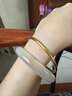 越南沙金古法傳承手鐲實(shí)心ins風(fēng)素戒古法素圈戒指閉口久不掉色 光面手鐲4毫米56圈85-105斤 曬單實(shí)拍圖