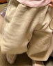 嘟嘟家兒童褲子雙面絨秋季寶寶休閑褲男童加厚保暖褲女童長(cháng)褲潮 咖色 90 曬單實(shí)拍圖