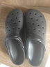 反季清倉洞洞鞋男士外穿防滑包頭拖鞋全包厚底踩屎感沙灘鞋 黑色 48 曬單實(shí)拍圖