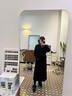 MO&Co.【秦嵐同款】大衣綿羊毛毛呢外套墊肩長款附腰帶MBD4OVC002 黑色 S /160 曬單實拍圖