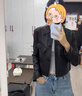 浪莎皮衣外套女秋冬2025新款款時(shí)尚洋氣機車(chē)寬松顯瘦短款休閑皮夾克 黑色 【不裂皮】 M 【建議90-100斤】 曬單實(shí)拍圖