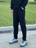 安踏（ANTA） 運動(dòng)褲男長(cháng)褲青年男士戶(hù)外修身針織衛褲收口休閑小腳褲子男 -1基礎黑 L /175 適合120-140斤 曬單實(shí)拍圖