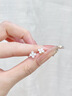 GLTEN四葉草999純銀耳釘女耳墜環(huán)2025新款耳飾生日紀念禮物送女友老婆 曬單實(shí)拍圖