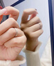 中國黃金一米陽光情侶戒指一對男女銀對戒七夕情人節(jié)禮物送女友老婆生日 一米陽光情侶戒指 曬單實拍圖