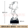 佰擺飾太湖石雕塑擺件客廳玄關(guān)電視柜辦公室輕奢家居裝飾品 透明太湖石【透明白】22*5*39 曬單實(shí)拍圖