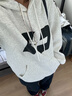 FORNINES袁一琦同款重磅刺繡開(kāi)衫衛衣男女春秋連帽衫寬松百搭情侶美式外套 淺灰色 S 曬單實(shí)拍圖