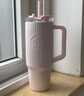 星巴克（Starbucks）杯子 浪漫海洋周年系不銹鋼桌面水杯 便攜隨行杯男女中秋國慶禮物 粉色款雙飲口不銹鋼杯910ml 曬單實(shí)拍圖