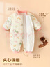 纖絲鳥(niǎo)（TINSINO）嬰兒衣服冬季寶寶哈衣夾棉保暖新生兒衣服滿(mǎn)月周歲哈衣爬服 曬單實(shí)拍圖