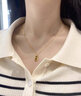 中國黃金（CHINA GOLD）黃金項鏈足金小金條項鏈暴富小金磚套鏈女款生日禮物女情人節(jié)禮物 足金吊墜（約1.1g）+S925鏈 曬單實拍圖