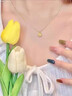 老鳳祥輕奢黃金項鏈女時(shí)尚杏葉足金吊墜首飾女生日禮物送女友老婆紀念日 銀杏葉足金吊墜 約0.3g【配銀鏈】品牌禮盒 曬單實(shí)拍圖