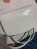 CHARLES&KEITH鱷魚(yú)紋凱莉包手提斜挎婚包包女包生日禮物CK2-50270880-1 Ivory象牙色 S 曬單實(shí)拍圖