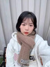 viney圍巾女冬季2025新款高級感毛線(xiàn)針織保暖披肩圍脖生日禮物送女友 卡其-高端禮盒裝 曬單實(shí)拍圖