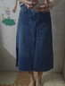 佐丹奴裙子女純棉磨白側開(kāi)叉牛仔裙顯瘦中腰牛仔半身裙女13465210 曬單實(shí)拍圖