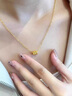 IS YOU黃金小蠻腰項鏈女套鏈5G足金999鎖骨鏈生日情人節禮物送女友老婆 足金小蠻腰項鏈+品牌禮盒 金重約3.5g 曬單實(shí)拍圖