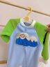 minizone秋冬季嬰兒卡通雙面搖粒絨連體衣保暖男女?huà)胪瘜殞毦蛹曳屡婪?藍綠雪山 90cm 曬單實(shí)拍圖