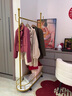 華萊德衣架落地臥室掛衣架可移動(dòng)帶輪家用客廳網(wǎng)紅輕奢曬衣佳簡(jiǎn)易衣帽架 金色支架-加粗加厚 -非主圖 長(cháng)60高170 曬單實(shí)拍圖