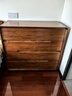 妥祥 新中式全實(shí)木五斗柜客廳臥室收納柜現代抽屜六斗八斗櫥儲物柜 胡桃色 寬100*深45*高90cm 四斗柜 整裝 曬單實(shí)拍圖