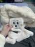浩冠可愛(ài)小熊帽子女冬季保暖加厚毛絨帽子圍巾一體毛線(xiàn)帽百搭秋冬天 米白色-帽子加面罩 均碼 曬單實(shí)拍圖