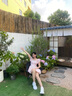 樂(lè )町純欲風(fēng)花苞連衣裙油畫(huà)碎花裙小飛袖打卡連衣裙 彩色印花（現貨） S 曬單實(shí)拍圖