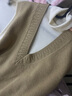 旅途原品（ltyp）馬甲女經(jīng)典百搭羊毛V領(lǐng)背心秋季顯瘦黑色針織馬甲-知己 焦糖棕 - 現貨 L -XL 曬單實(shí)拍圖