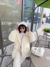 瑪嬌媚（Majiaomei）棉服女短款2025年新款冬季韓系奶fufu甜美可愛(ài)棉衣面包服外套女 淺黃色 M 曬單實(shí)拍圖