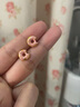 SoinLove黃金甜甜圈耳釘足金耳釘女VR1323 甜甜圈黃金耳釘VR1323 配耳迫 曬單實(shí)拍圖