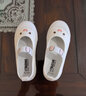 卜?。˙UDING）女童小白鞋入園鞋幼兒園室內鞋寶寶布鞋小學(xué)生白色球鞋兒童帆布鞋 白色1 29碼 195/內長(cháng)18.5cm 曬單實(shí)拍圖