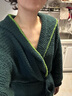 朵朵·可可秋冬季半邊絨機(jī)織衫吊帶長(zhǎng)褲長(zhǎng)袍外套女家居服套裝 墨綠 M (160) 曬單實(shí)拍圖