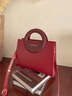 viney牛皮斜挎包包女包紅色新娘婚包單肩大包生日新年禮物送女友老婆 【酒紅色】新年送老婆高檔實(shí)用媽媽包中年 品牌輕奢大容量通勤手提包 曬單實(shí)拍圖