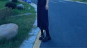 ZHR厚底樂福鞋女2025秋季新款牛皮通勤松糕單鞋一腳蹬黑色小皮鞋女潮 黑色 【跟高6.5cm】 37 曬單實(shí)拍圖