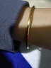 世紀緣黃金手鐲女光圈小蠻腰手鐲足金螺紋半實(shí)心貴妃鐲生日禮物 8.79g【圈號55】 曬單實(shí)拍圖