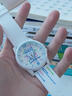菲都狄都（Fido Dido）學(xué)生手表男女同款初高中石英表夜光防水涂鴉七夕禮物送女友FD2314 羽紗白FD2314-WP13 曬單實(shí)拍圖
